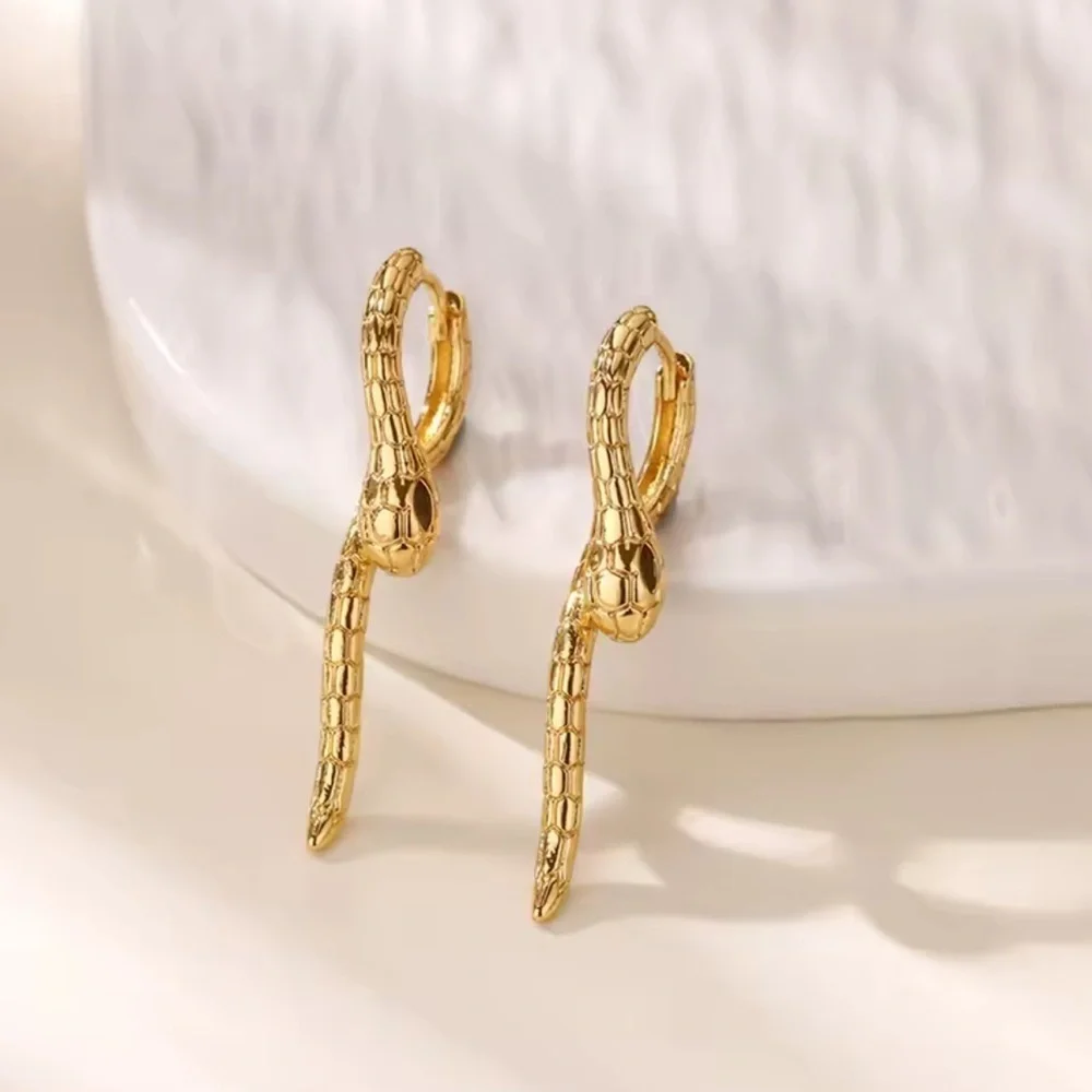 Serpenti Gold Black Eyes Earrings